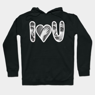 Funny I Love You Design with a Padlock |Cool Gift on Valentines Day Hoodie